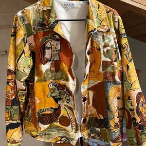 Kaktus Vintage Picasso Button-Up Jacket